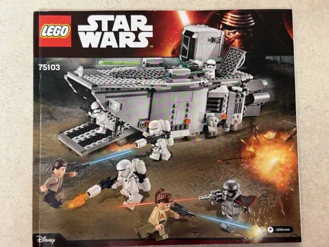 LEGO Star Wars 75103 First Order Transporter Instruction Manual ONLY Retired
