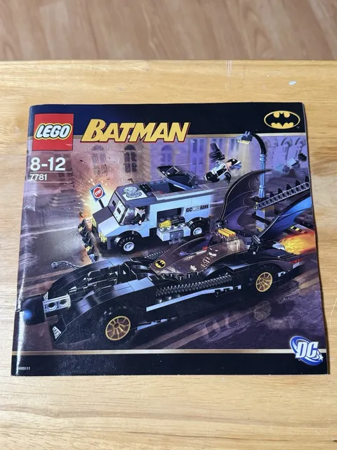 Lego Batmobile & Two-Face Armored Truck #7781 Instructions Book ONLY