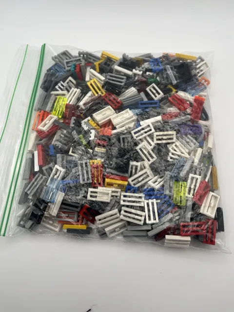 LEGO Parts 2412b 1x2 Tile with Grill Multi Color Massive Lot 200+ Count