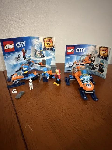 LEGO 60191 and 60190 City: Arctic Exploration Team -  99% Complete W/ Manuals