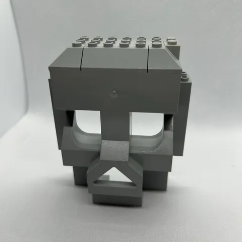 LEGO Light Bluish Gray 4x10x10 Rock Skull Head 2003 Vintage Lego Piece
