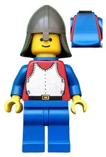 LEGO [No Color/Any Color] Breastplate - Red with Blue Arms, Blue Legs, Dark Gray