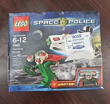 LEGO Space Police 5969 Squidman Escape w/ Alien Minifigure 2009 Damaged Box