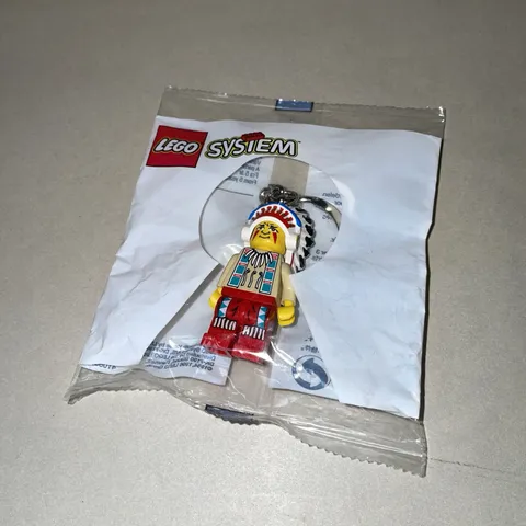 New Lego System Wild West Indian Chief Minifigure Keychain