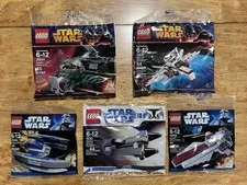 New Sealed LEGO Star Wars Polybag 5 Set Lot 30244 30247 30055 8033 30053 Rare