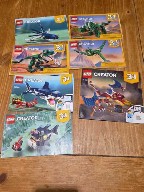 LEGO Creator Instruction Booklet Lot Mixed 3-in-1 Sets Building Manual Animals