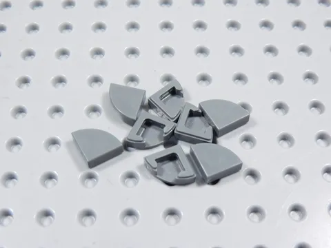 LEGO Lot of 8 Dark Bluish Gray 1x1 Smooth Round Corner Tiles Plates BE
