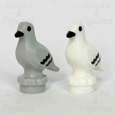 LEGO® City Pigeon Animal Minifigure Part Light Bluish Grey & White Bird 7188 x 2