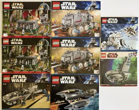 Lot 8 Lego Star Wars Star Fighter Battle Of Endor 8089 8036 8095 8098 8128 8038