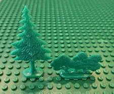 Rare Vintage Lego System Denmark Set of 2 Tree and Bush  FTPinePF and FTBushPF