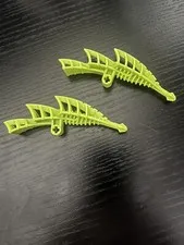 2 Hero Factory Parts number 87827 Lime Green Weapon Corroder Claws Lego retired