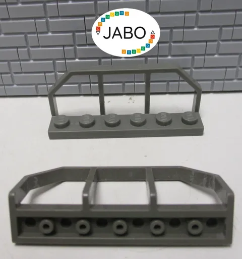 (M4/6/2) LEGO 2x 6583 Train Railing 1x6 Vintage Dark Grey 10013 4990 3225