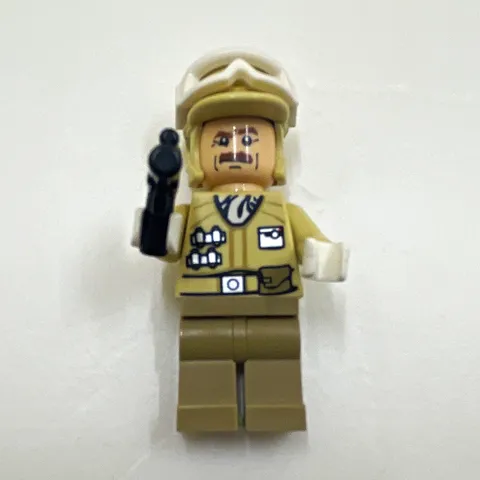 LEGO Star Wars Hoth Rebel Trooper minifigure with a mustache (design ID sw0425)