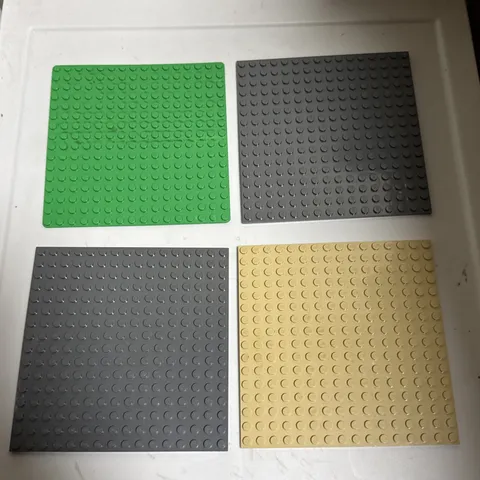 LEGO Baseplates - Lot Of 4 16x16 Light GREEN Base Plate (5x5 Inches)