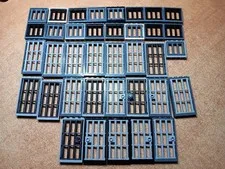 LEGO BULK LOT 36 WINDOWS DOOR FRAMES BARS 1X4X6 1X4X3 JAIL PRISON POLICE