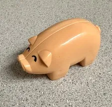 Vintage Lego Duplo Pig Figure With Black Eyes ~ Farm Barn Animal