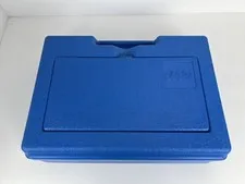 VTG 1983 Blue Lego Hard Case Plastic Travel Storage Box Bin Container Brick Tote