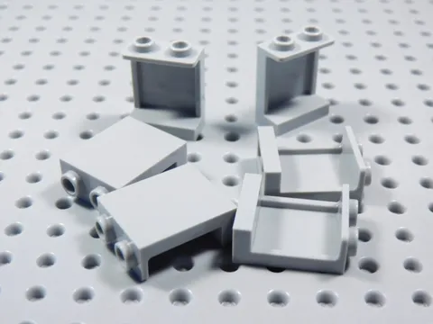 LEGO Lot of 6 Light Bluish Gray 1x2x2 Wall Panels BR