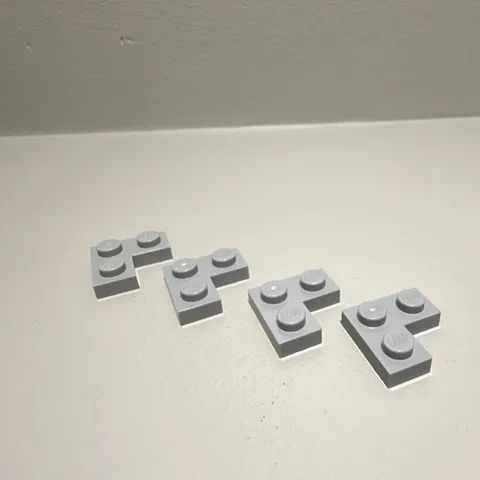 LEGO Star Wars MOC, Light Gray 2x2 Corner L-Shape Plate Pieces Parts 2420 4pcs