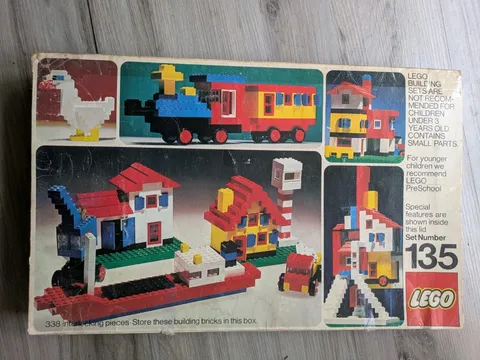 Vtg 1974 LEGO Basic Universal Building Set # 135 (338 Pc Set)