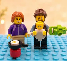 NEW LEGO DAD Mom Baby Camping Camper MINIFIG LOT minifigure city town family BY3