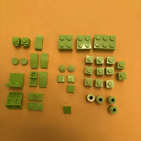 LEGO Lot Of VTG Light GREEN Pieces (37)