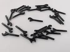 Lego x25 New Black Minifigure, Utensil Tool Spanner Wrench / Screwdriver # 4006