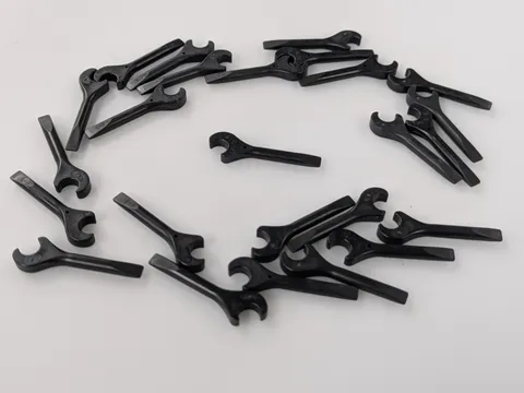 Lego x25 New Black Minifigure, Utensil Tool Spanner Wrench / Screwdriver # 4006
