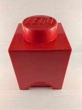 Lego Single Stud Red Storage Cube 7 Inches
