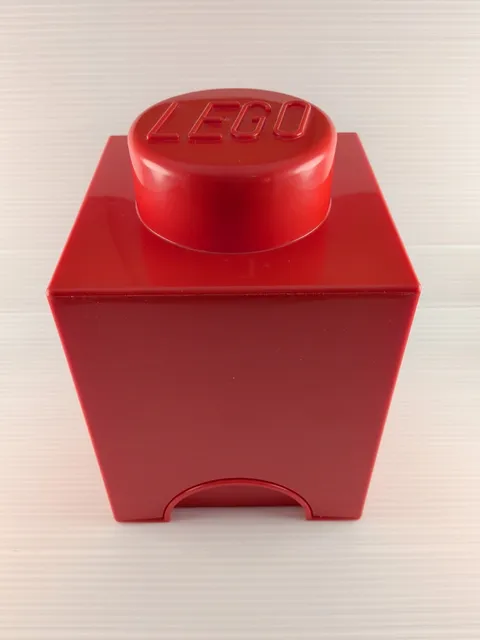 Lego Single Stud Red Storage Cube 7 Inches