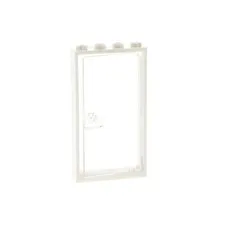 1x LEGO Door Frame 1x4x6 White Door Disc Transparent White House 60616 60596