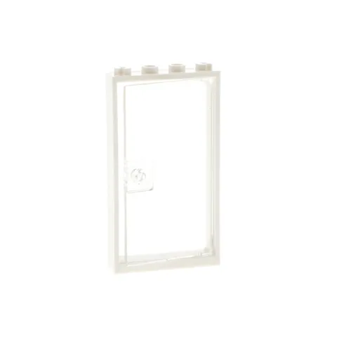 1x LEGO Door Frame 1x4x6 White Door Disc Transparent White House 60616 60596
