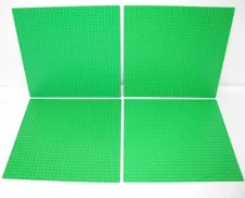 Lego Lot Of 4 32x32 Brick Building Block Base Plates Bright Green