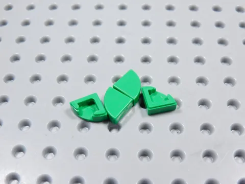 LEGO Lot of 4 Bright Green 1x1 Round Corner Smooth Tiles Plates BO