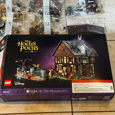 LEGO Ideas 21341 Disney Hocus Pocus Cottage OPEN BOX All Bags Sealed