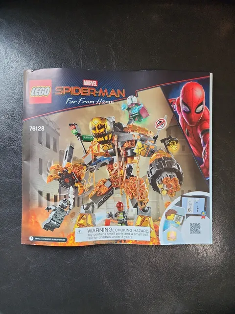 LEGO INSTRUCTION MANUAL, Spider-Man Super Heroes, Molten Man Battle, No. 76128