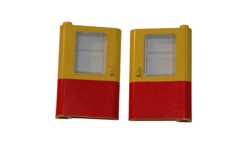 Lego® 9V 12V TRAIN Railway Doors Set Left Right RED YELLOW