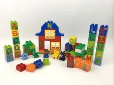 Lego Duplo Play with Letters 6051 Complete Alphabet Figure Cat 62pcs