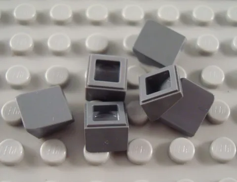 LEGO Lot of 6 Dark Bluish Gray 1x1x2/3 Mini Slopes