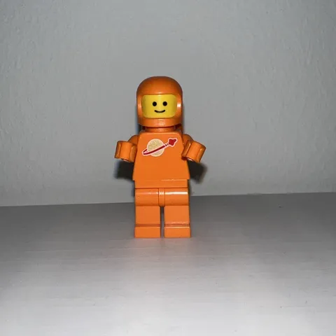 Lego Orange Classic Spaceman Minifigure w/ Helmet and Air Tanks Retro Style