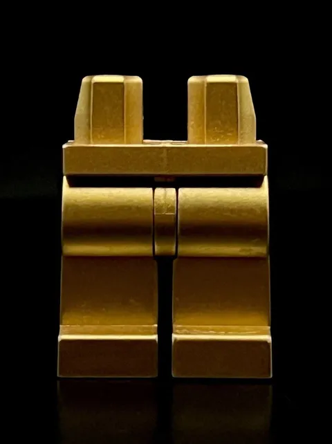 Lego Unreleased Minifigure Legs Metallic Gold Prototype Monochrome Misprint