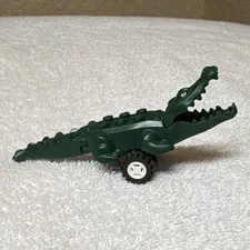 LEGO Green Crocodile Animal Figure on Wheels Wheeled Building Part, 1pc