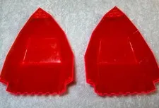 2 Lego Trans-neon Orange  10 x 10 x 12 Quarter Globe set 6983