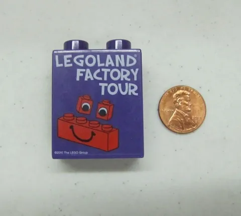 Lego Duplo Block LEGOLAND FACTORY TOUR Purple Specialty Block Limited 2010