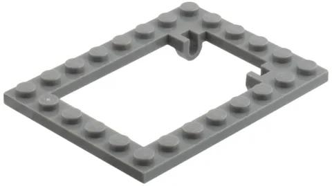 LEGO 10x Dark Bluish Gray Plate, Modified 6 x 8 Trap Door Frame inv.607