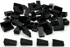 Lego 50 New Black Slopes Sloped 18 2 x 1 x 2/3 Parts