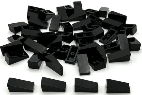 Lego 50 New Black Slopes Sloped 18 2 x 1 x 2/3 Parts