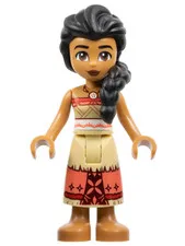LEGO [No Color/Any Color] Sina - Red and Tan Top with Tan and Coral Long Skirt d
