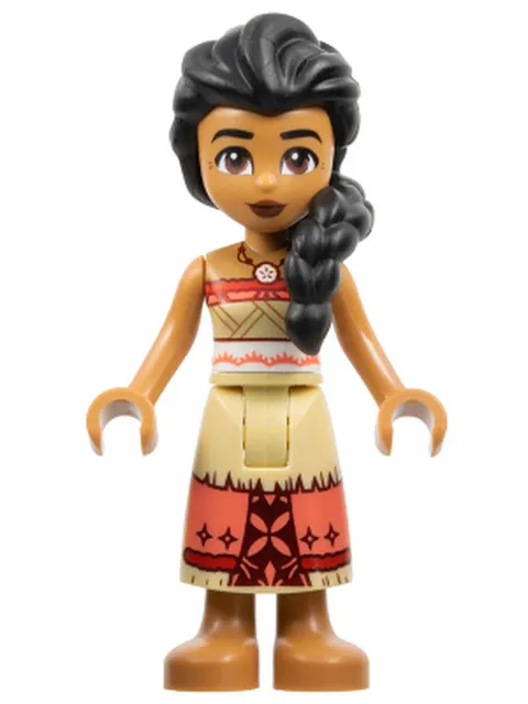 LEGO [No Color/Any Color] Sina - Red and Tan Top with Tan and Coral Long Skirt d