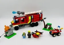 Lego 60374 City Fire Command Unit & Lego 4914 Fire Chief’s Car 99.99% Complete